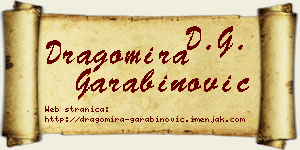Dragomira Garabinović vizit kartica